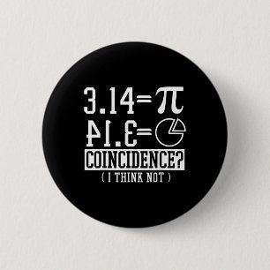 Chapa Redonda De 5 Cm Pi 3.14 Matemáticas Feliz 14 de Marzo Coincidencia