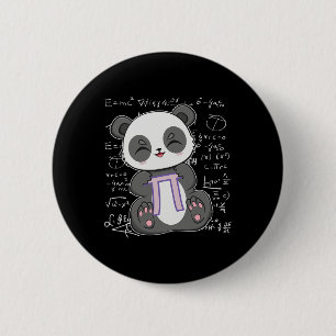 Chapa Redonda De 5 Cm Pi Day 3.14159 Oso Anime Panda Álgebra