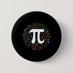 Chapa Redonda De 5 Cm Pi Day 3.14159 Símbolo Pi Ciencia Y Maestra