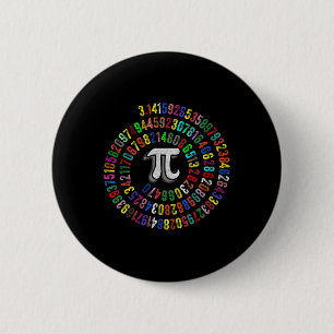 Chapa Redonda De 5 Cm Pi Day 3.14159 Símbolo Pi Ciencia Y Maestra
