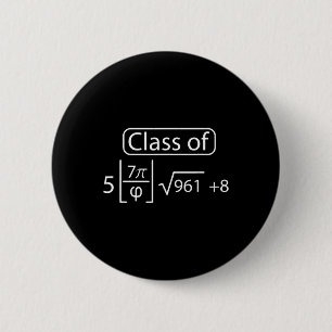 Chapa Redonda De 5 Cm Pi Day Cl Del Graduado Graduado De Math Lover