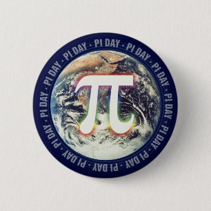 Chapa Redonda De 5 Cm Pi Day on Earth   Matemáticas