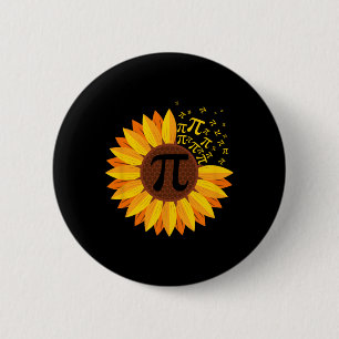 Chapa Redonda De 5 Cm Pi Day Sunflower Pi Número Símbolo Matemática de m