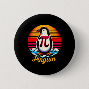 Chapa Redonda De 5 Cm Pi-nguin Pi Día Pingüino Número Irracional Pi Symb