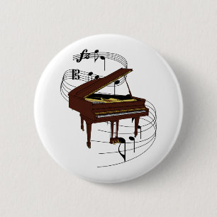Chapa Redonda De 5 Cm Piano