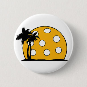 Chapa Redonda De 5 Cm Pickleball Beach Sunset