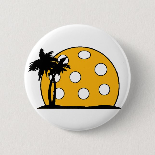 Chapa Redonda De 5 Cm Pickleball Beach Sunset (Anverso)