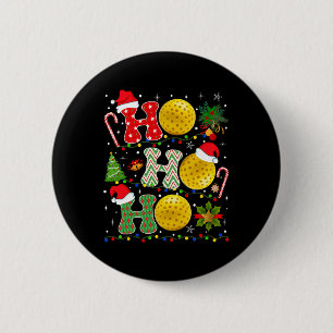 Chapa Redonda De 5 Cm Pickleball de árbol de navidad Ho Ho Santa Luces X