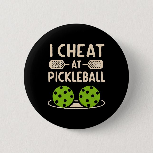 Chapa Redonda De 5 Cm Pickleball Divertido (Anverso)