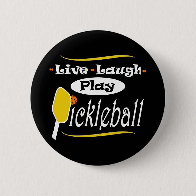 Chapa Redonda De 5 Cm Pickleball Gift Live Laurel Play Pickle Ball (Anverso)