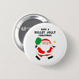 Chapa Redonda De 5 Cm Pickleball Navidad