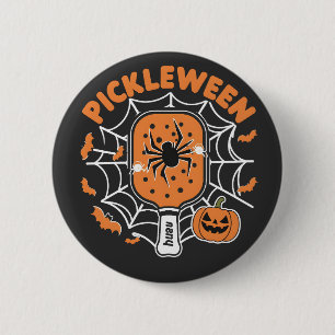Chapa Redonda De 5 Cm Pickleween Funny Spooky Halloween Pickleball Sport