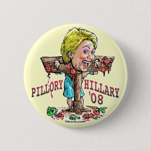Chapa Redonda De 5 Cm Picota Hillary Clinton
