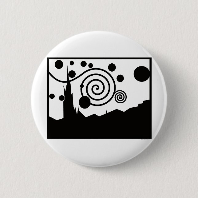 Chapa Redonda De 5 Cm Pictograma estrellado (Anverso)