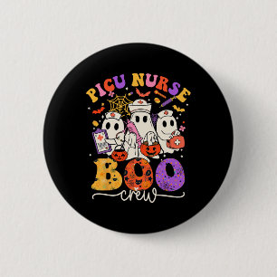 Chapa Redonda De 5 Cm Picu Boo Crew disstume divertida enfermera fantasm