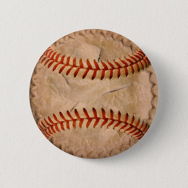 Chapa Redonda De 5 Cm Pie de manzana de béisbol (Anverso)
