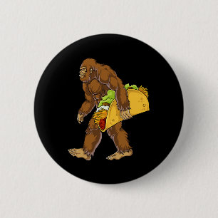 Chapa Redonda De 5 Cm Pie gigante con Taco Funny Cinco De Mayo