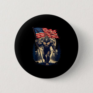 Chapa Redonda De 5 Cm Pie grande bigfoot sasquatch bandera americana pat