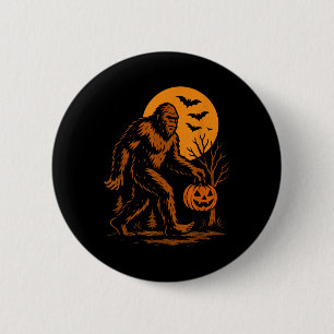 Chapa Redonda De 5 Cm Pie Grande Halloween Sasquatch