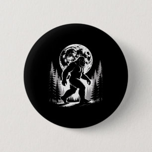Chapa Redonda De 5 Cm Pie Grande Sasquatch Bosque Críptido Luz de Luna A