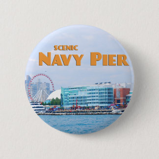 Chapa Redonda De 5 Cm Pier de la Marina Escenaria - Chicago Illinois