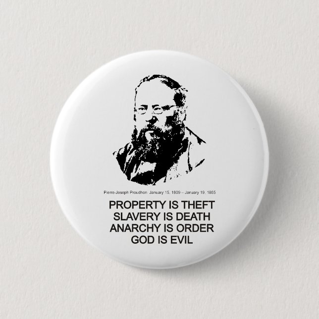 Chapa Redonda De 5 Cm Pierre-Joseph Proudhon (Anverso)