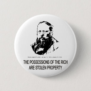 Chapa Redonda De 5 Cm Pierre-Joseph Proudhon