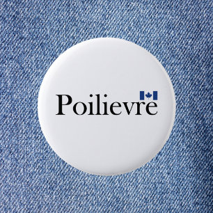 Chapa Redonda De 5 Cm Pierre Poilievre Bandera Oficial Canadiense