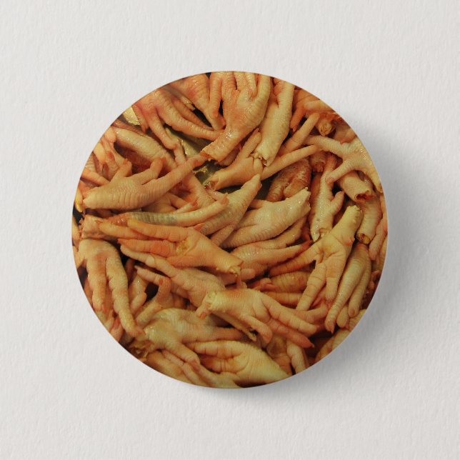 Chapa Redonda De 5 Cm Pies de pollo crudo (Anverso)