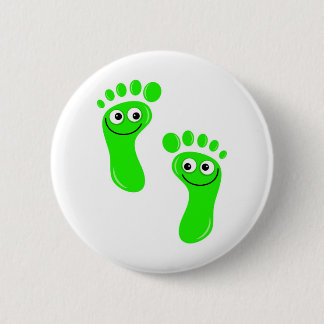 Chapa Redonda De 5 Cm Pies verdes felices