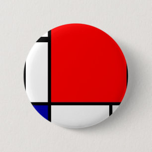 Chapa Redonda De 5 Cm Piet Mondrian - arte neoplástico