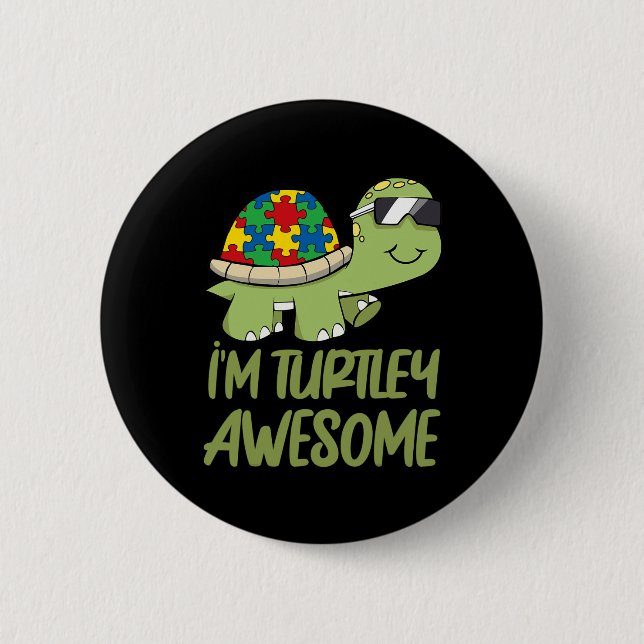 Chapa Redonda De 5 Cm Pieza del rompecabezas del misterio del autismo al (Anverso)