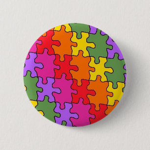 Chapa Redonda De 5 Cm piezas del rompecabezas del autismo 33