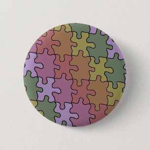 Chapa Redonda De 5 Cm piezas del rompecabezas del autismo 35