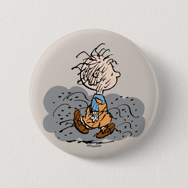 Chapa Redonda De 5 Cm Pigpen Walking Cloud (Anverso)