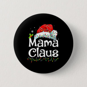 Chapa Redonda De 5 Cm Pijama de Mama Claus Navidad Familia Pareo Xmas L