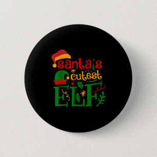 Chapa Redonda De 5 Cm Pijama De Niño Bebé Elfo Más Lindo De Santa Navida