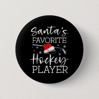 Chapa Redonda De 5 Cm Pijama Divertido Jugador De Hockey Favorito De San