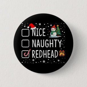 Chapa Redonda De 5 Cm Pijama Navideño Pelirroja Malo Bueno Divertido San