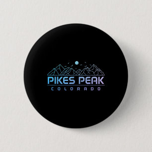 Chapa Redonda De 5 Cm Pikes Peak Colorado Montañas Rocosas Recuerdo de E