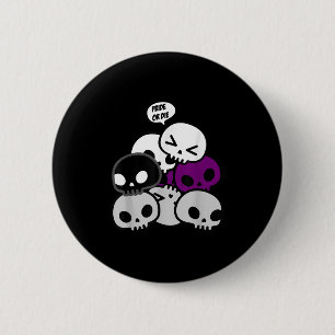 Chapa Redonda De 5 Cm Pila de cráneos Kawaii Cute Demiual cosas Orgullo