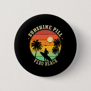 Chapa Redonda De 5 Cm Píldora de sol Vero Beach Verano Florida Tropical