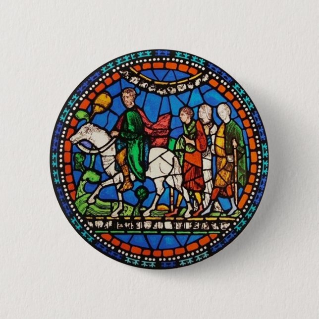 Chapa Redonda De 5 Cm Pilgrims of Canterbury (Anverso)