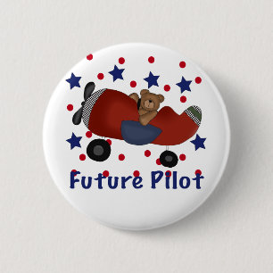 Chapa Redonda De 5 Cm Piloto futuro lindo