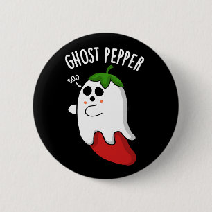 Chapa Redonda De 5 Cm Pimiento Fantasma Chiste Divertido de Chili Fondo 