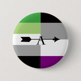 Chapa Redonda De 5 Cm Pin asexual del as de Aromantic Aro