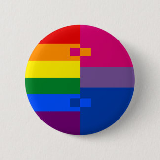 Chapa Redonda De 5 Cm Pin bisexual de Homoromantic