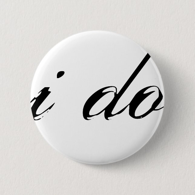 Chapa Redonda De 5 Cm Pin Black on White (Anverso)