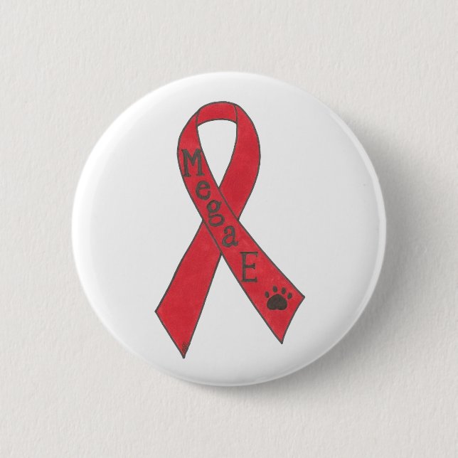 Chapa Redonda De 5 Cm Pin canino de la cinta de la ayuda de (Anverso)