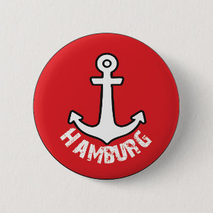 Chapa Redonda De 5 Cm Pin con logotipo de Hamburgo